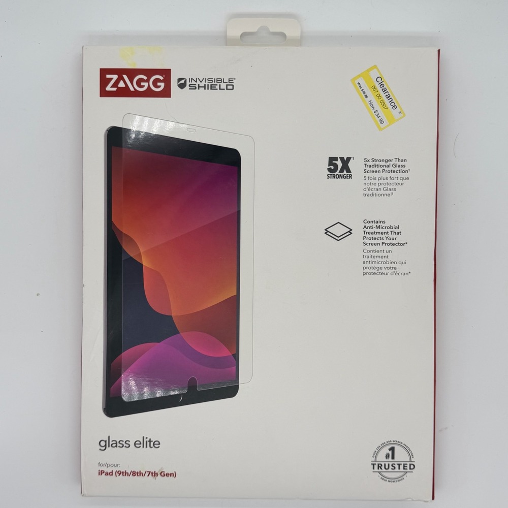 ZAGG InvisibleShield Glass Elite Screen Protector for iPad 7th 8th 9th Gen